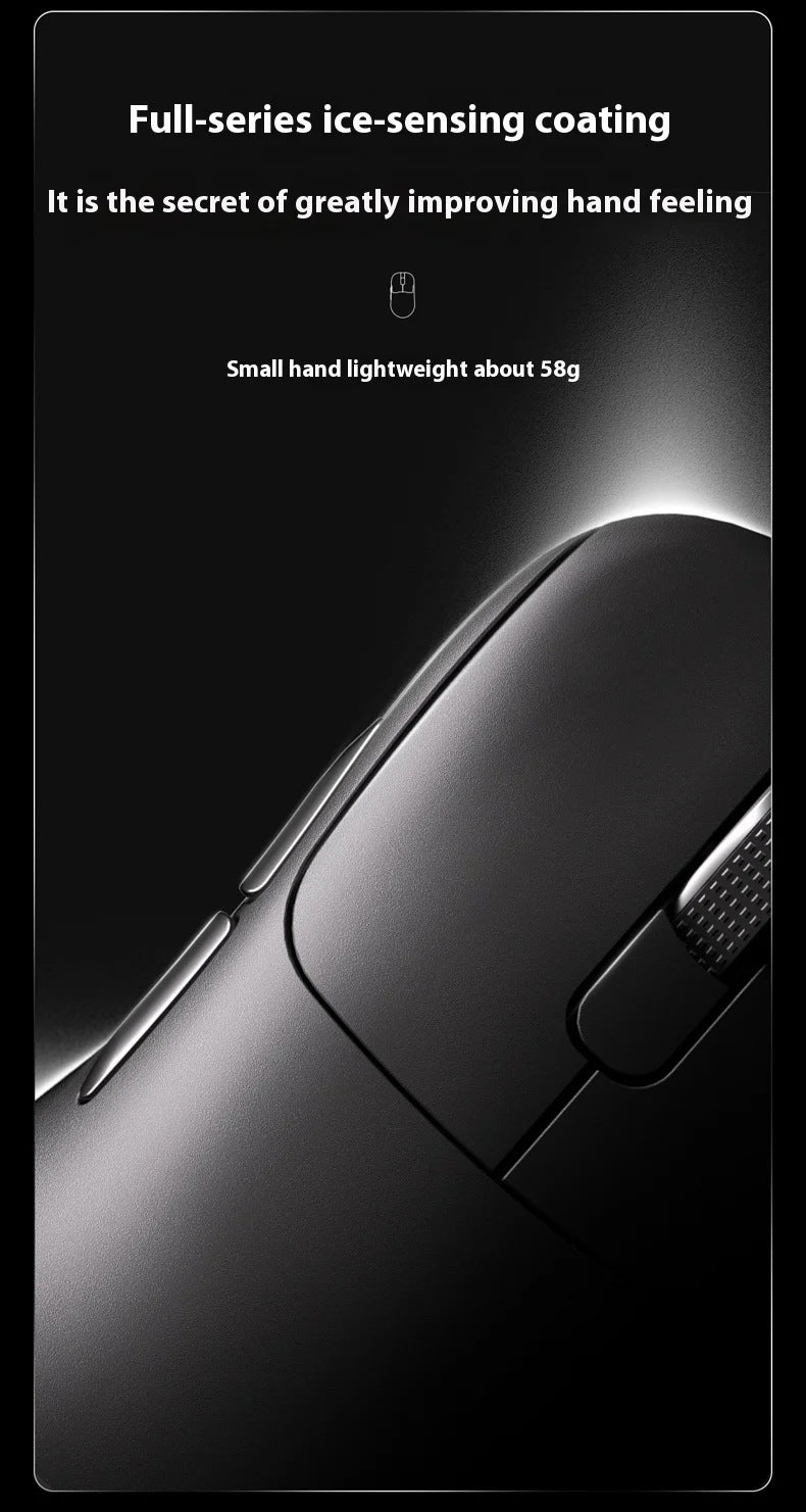 Tri-Mode Wireless Gaming Mouse with 8000Hz Polling Rate, PAW3950 Sensor & Magnetic Charging Dock(White)