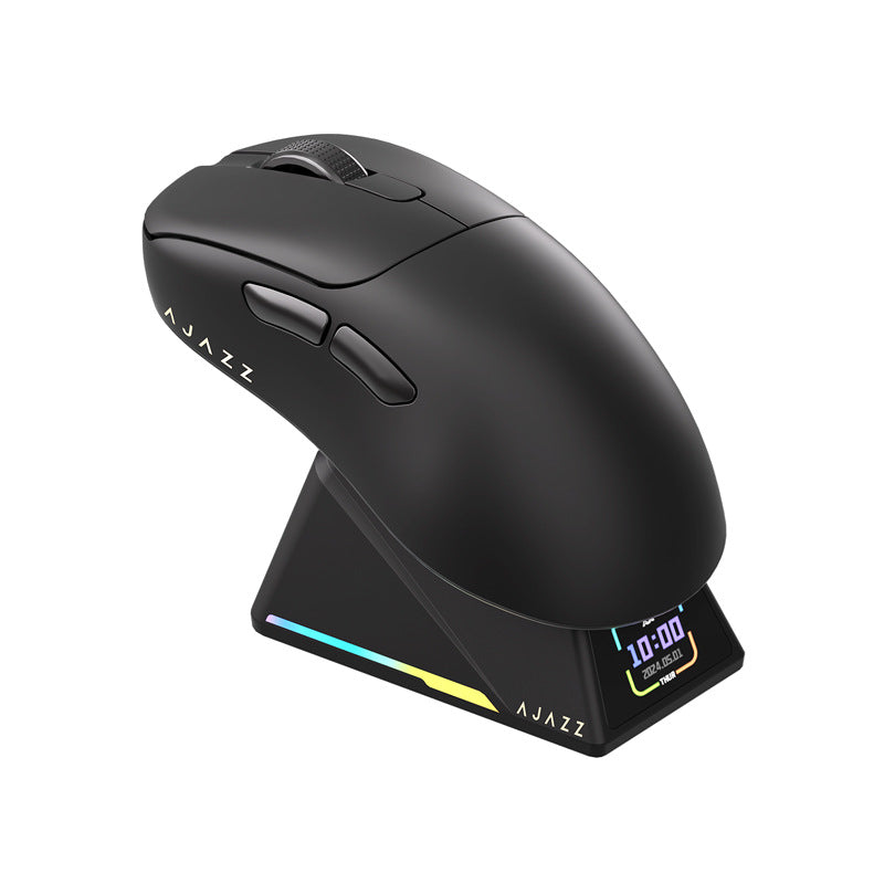 Tri-Mode Wireless Gaming Mouse with 8000Hz Polling Rate, PAW3950 Sensor & Magnetic Charging Dock(Orange)