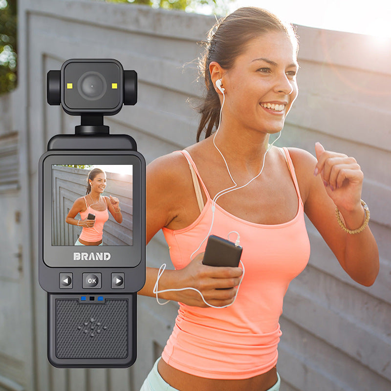 Compact Body Camera with 180° Rotatable Lens, Night Vision, WiFi & Bui
