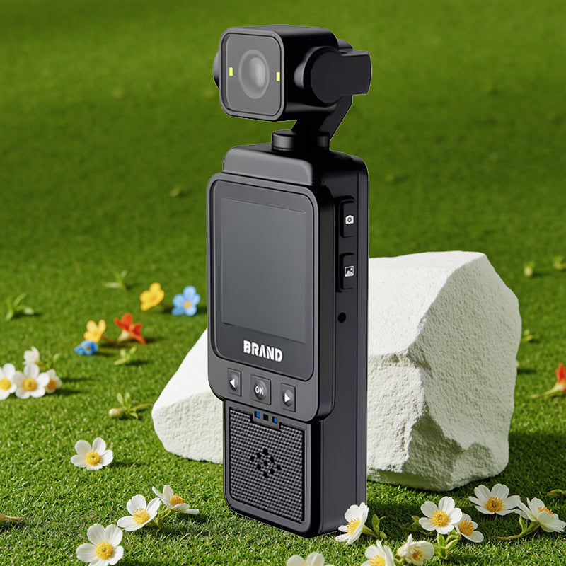 Compact Body Camera with 180° Rotatable Lens, Night Vision, WiFi & Bui