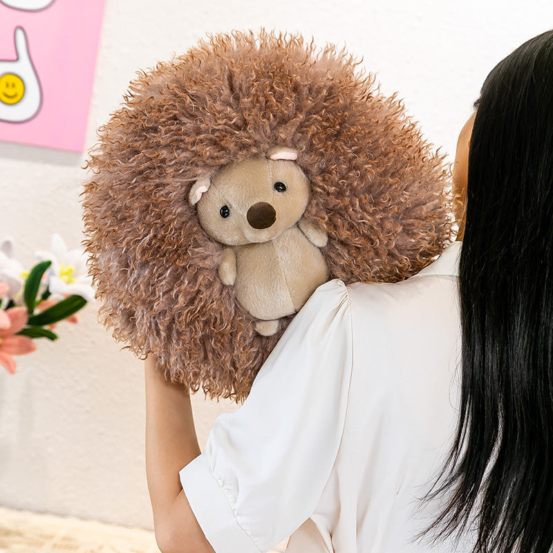 Super Soft Animal Sphere Plush Pillow - 38cm Decorative Throw Cushion for Sofa & Bed(peach)