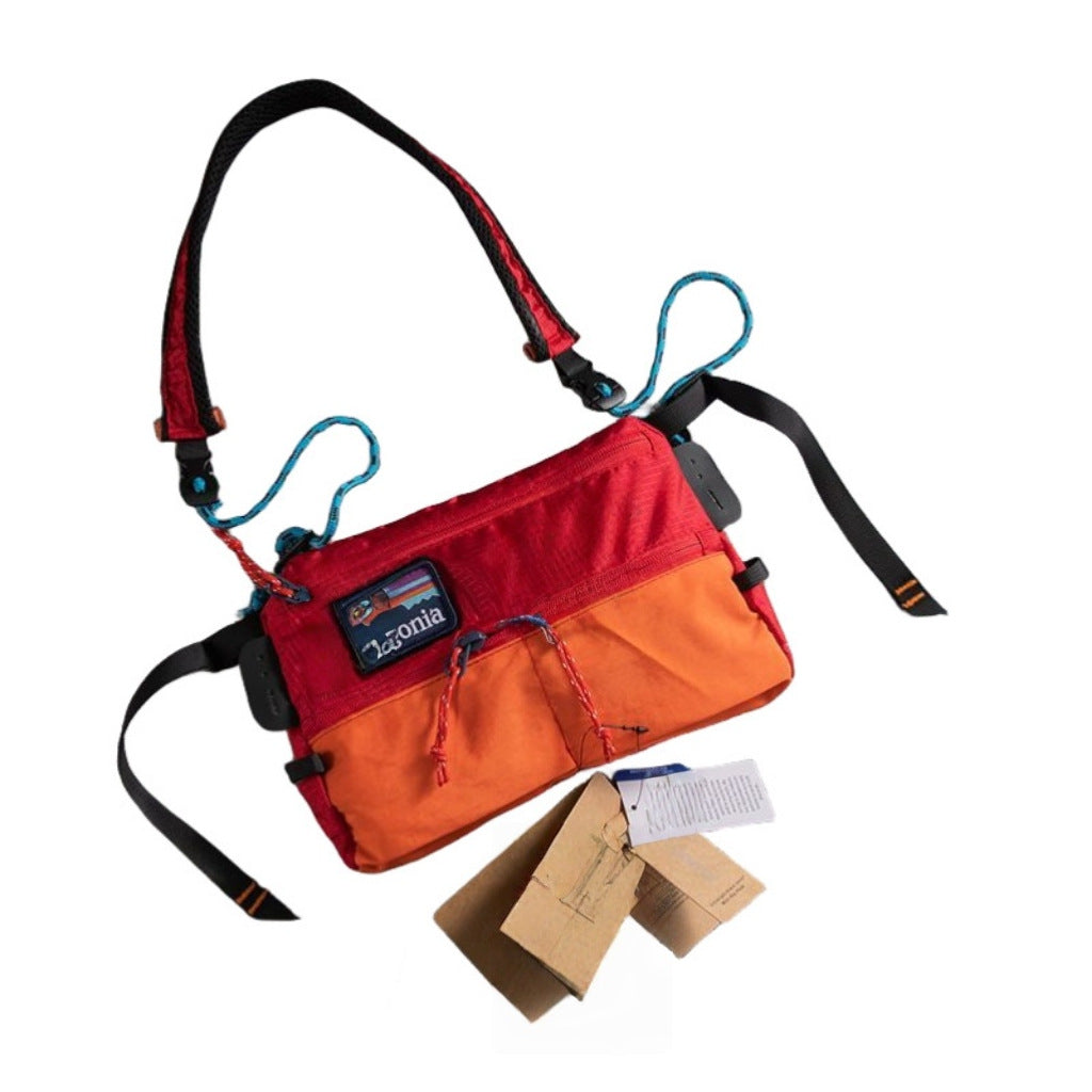 Waterproof Outdoor Crossbody Bag - Lightweight Polyester with Adjustable Strap & Multiple Pockets(Orange)