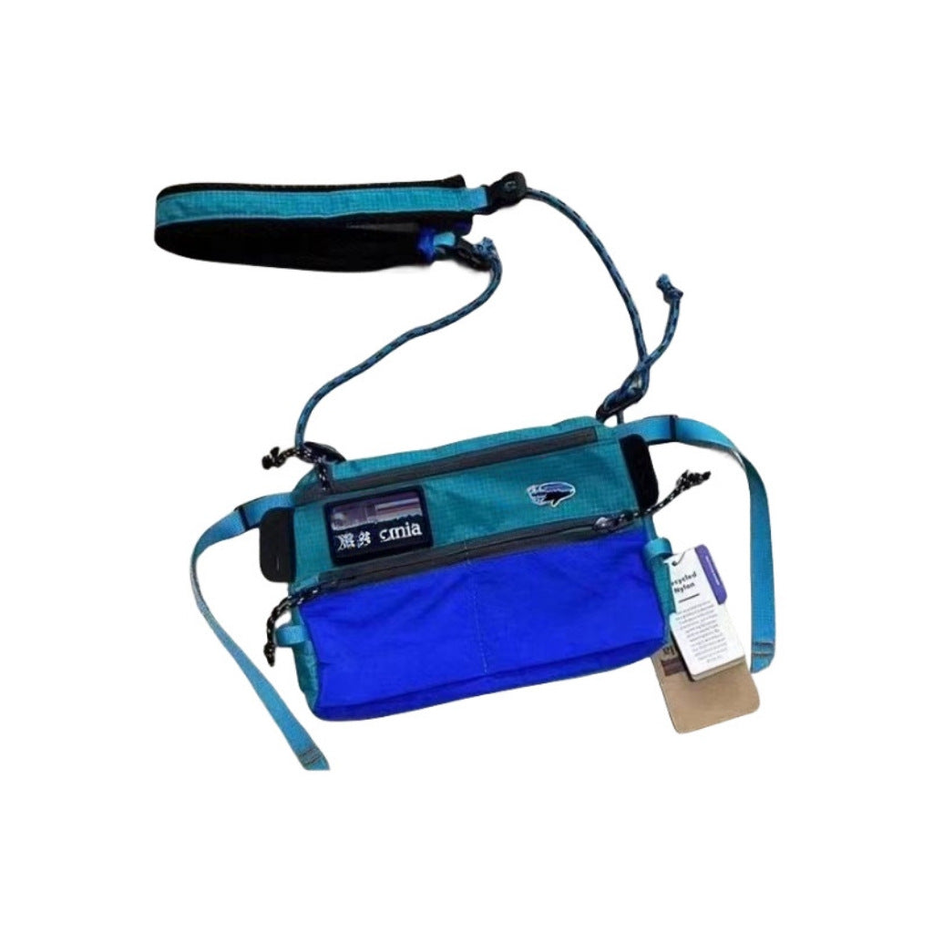 Waterproof Outdoor Crossbody Bag - Lightweight Polyester with Adjustable Strap & Multiple Pockets(Blue)