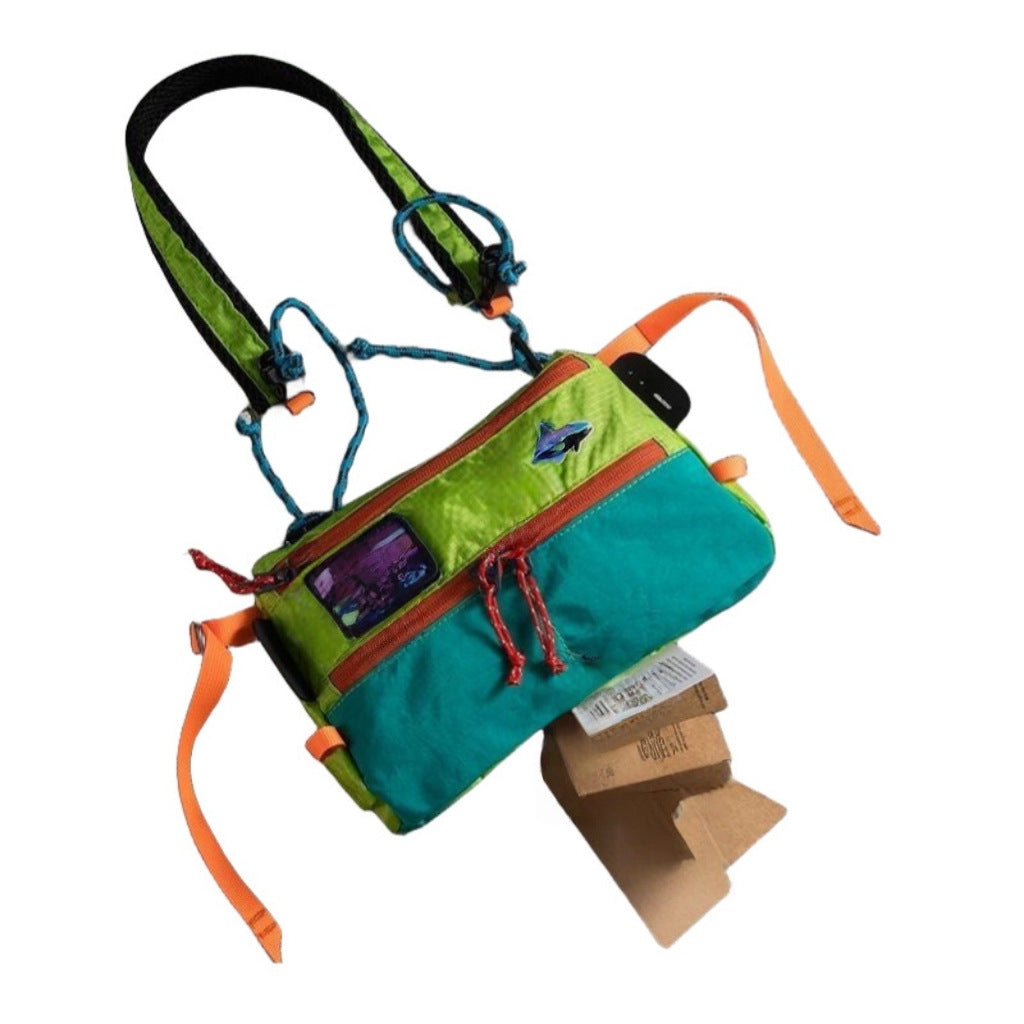 Waterproof Outdoor Crossbody Bag - Lightweight Polyester with Adjustable Strap & Multiple Pockets(Green)