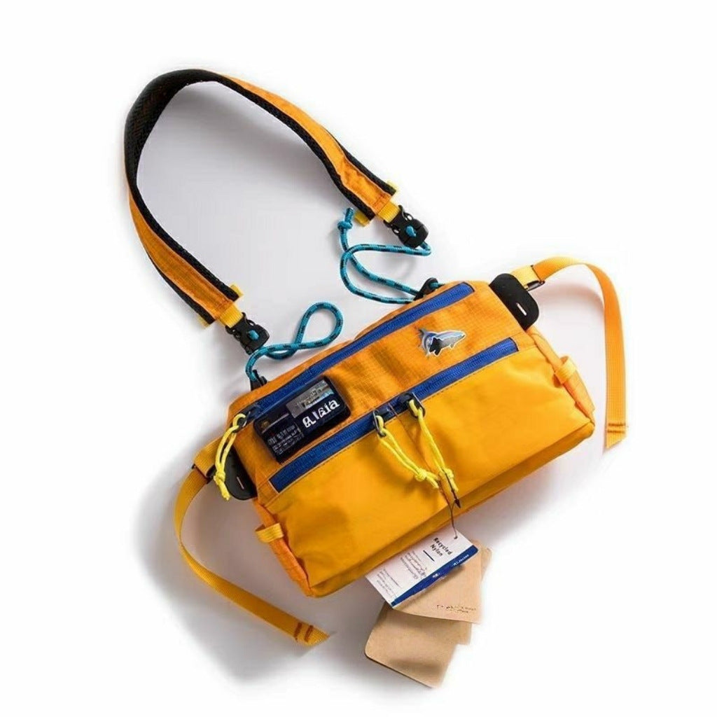 Waterproof Outdoor Crossbody Bag - Lightweight Polyester with Adjustable Strap & Multiple Pockets(Yellow)