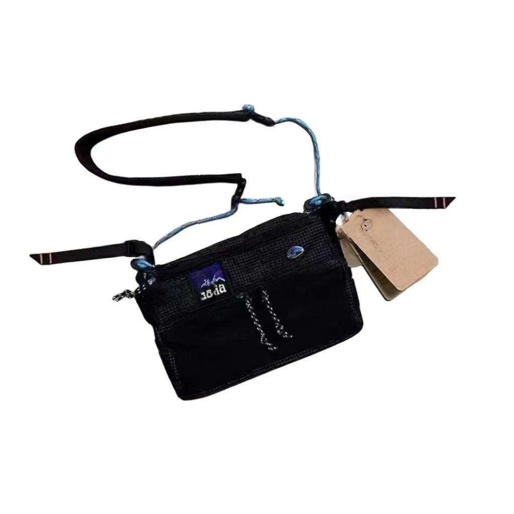 Waterproof Outdoor Crossbody Bag - Lightweight Polyester with Adjustable Strap & Multiple Pockets(Black)