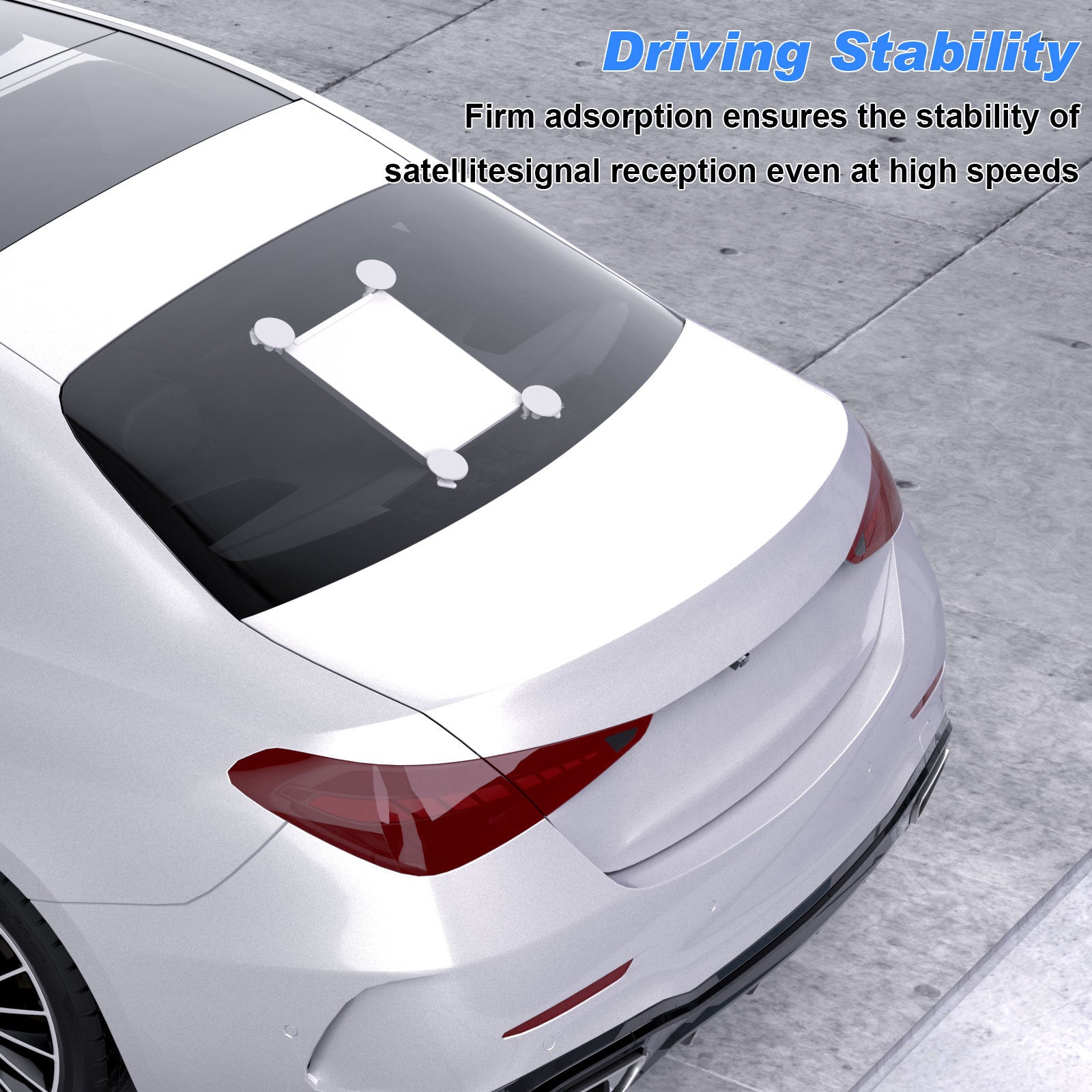 White Heavy-Duty Suction Cup Mount for Starlink Mini - All-Weather Car, RV & Boat Bracket