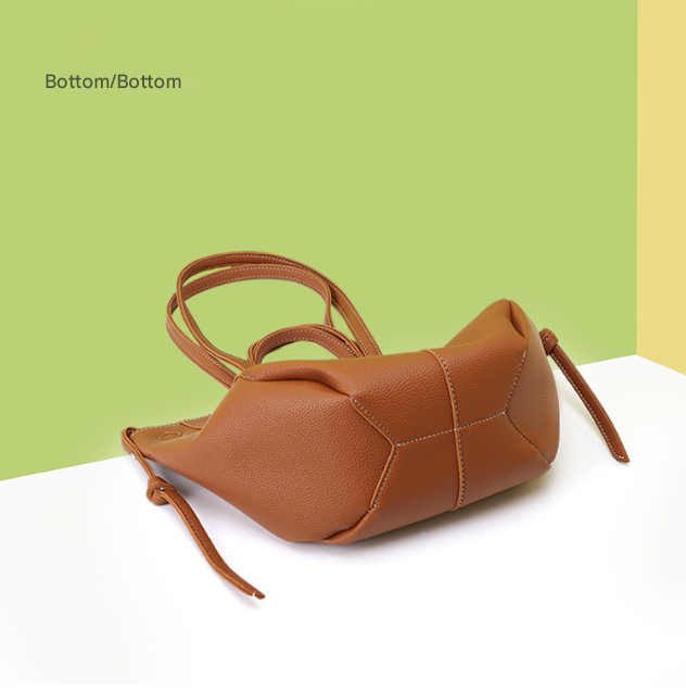 Red Chic Minimalist PU Leather Tote Bag - Women's Versatile Shoulder Handbag with Contrast Stitching