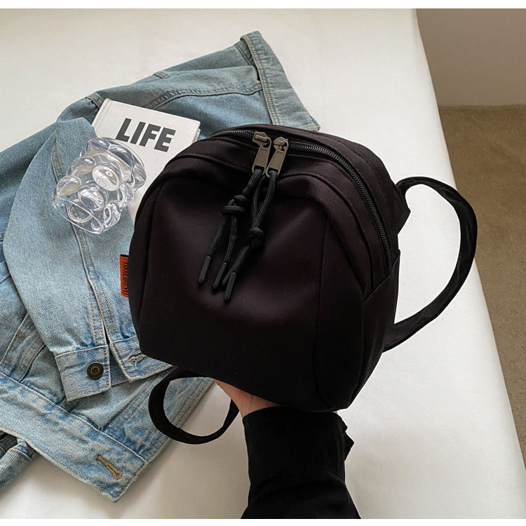 Black Lightweight Canvas Crossbody Bag - Minimalist Casual Shoulder Satchel with Adjustable Strap