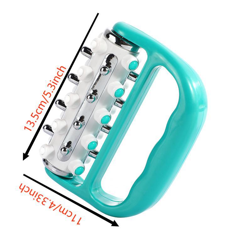 Light Green Ergonomic Body Roller Massager - Handheld Deep Tissue Tool for Muscle Relief and Fascia Release