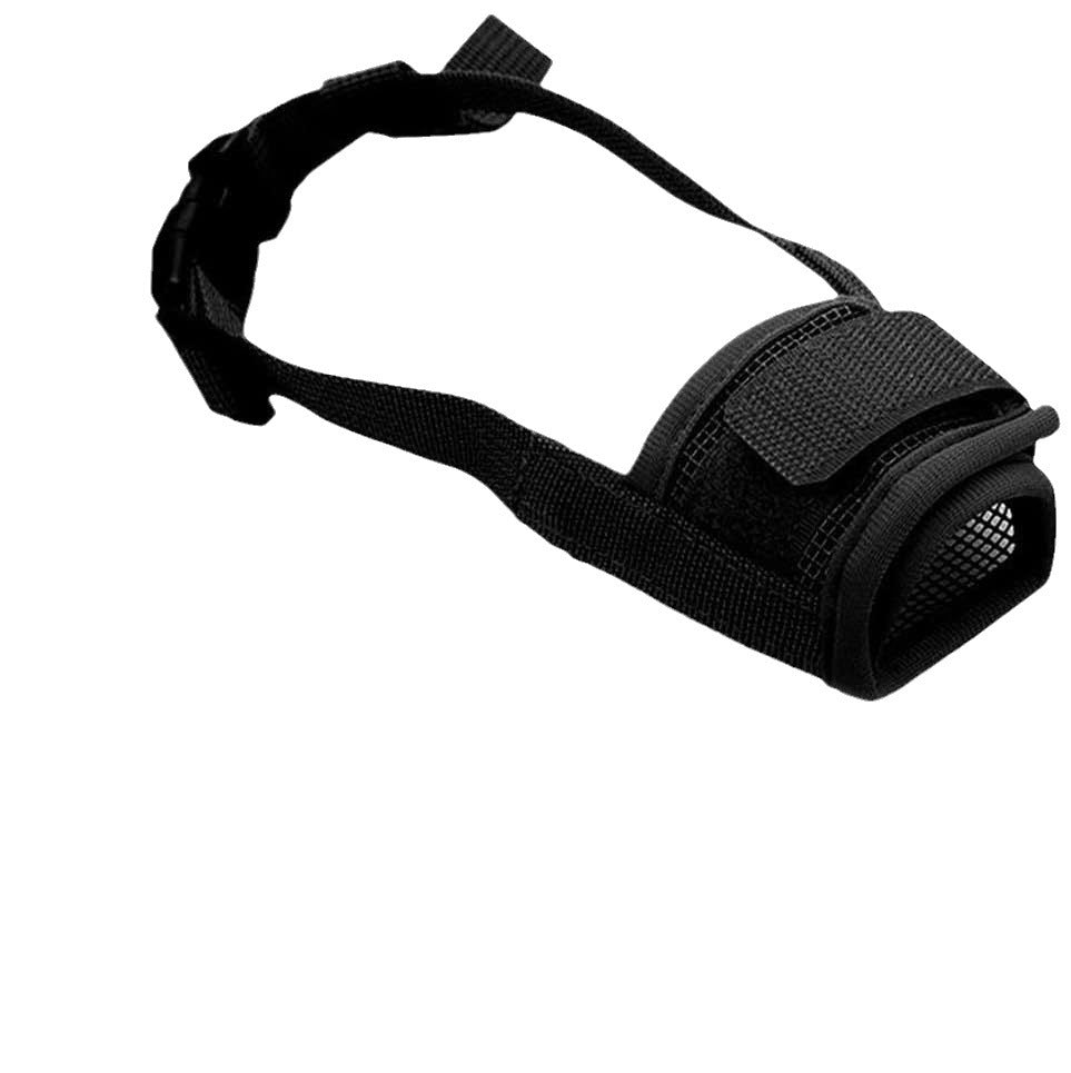 3 Pcs Size L Black Breathable Mesh Dog Muzzle - Soft & Comfortable Guard to Prevent Biting, Allows Panting and Drinking