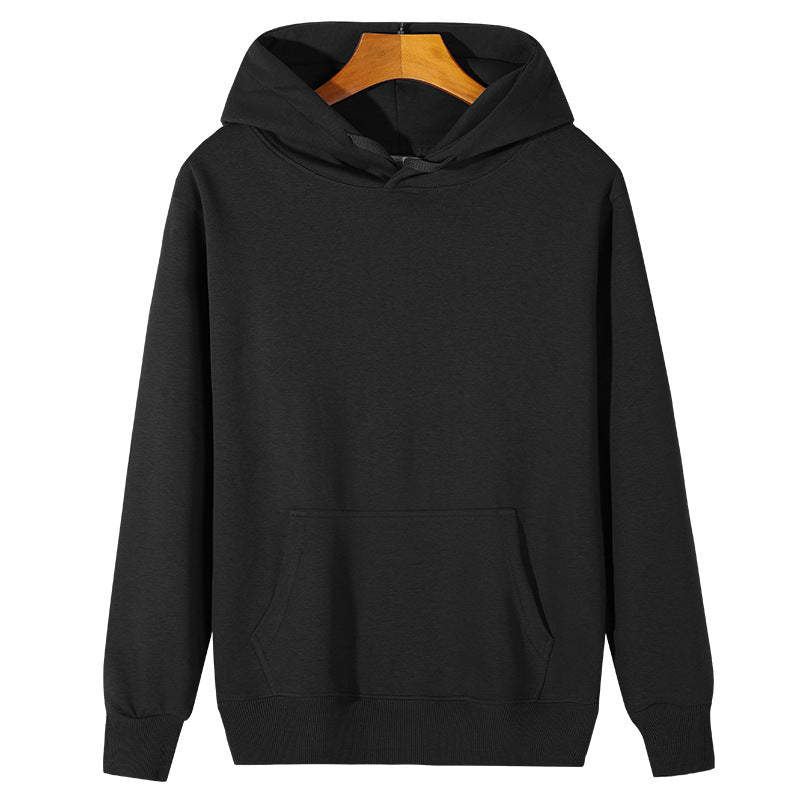 L Black Men's Classic Fleece Pullover Hoodie - Warm & Cozy Winter Essential