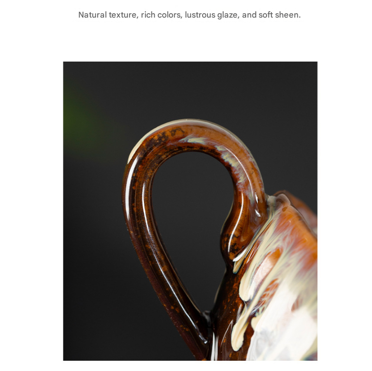 Beige-brown Creative Retro Kiln-Glazed Ceramic Cup - Exquisite Coffee & Afternoon Tea Mug, Home Milk Cup, Unique Gift