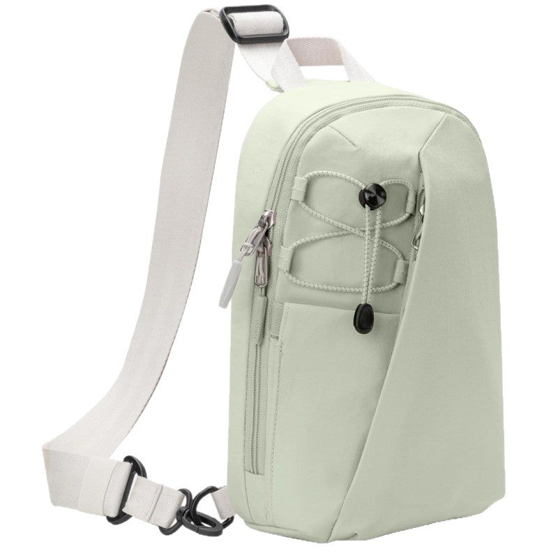Green Modern Urban Sling Bag Crossbody Chest Pack with Quick Adjustable Strap Compact Daypack for Travel and Daily Commute