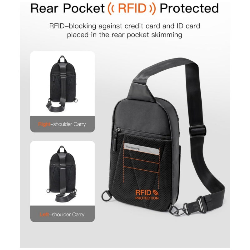 Green Modern Urban Sling Bag Crossbody Chest Pack with Quick Adjustable Strap Compact Daypack for Travel and Daily Commute