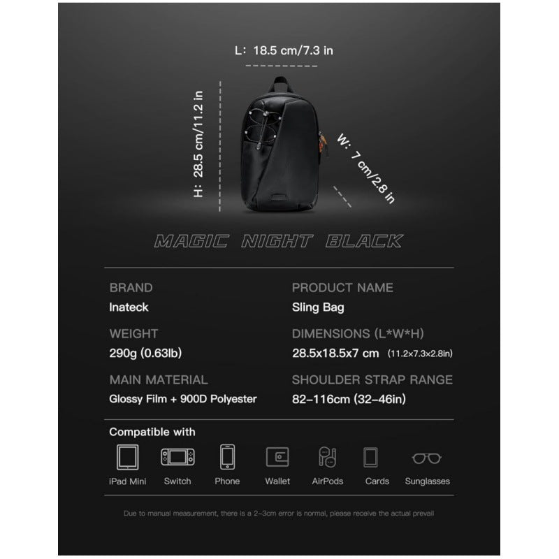 Green Modern Urban Sling Bag Crossbody Chest Pack with Quick Adjustable Strap Compact Daypack for Travel and Daily Commute