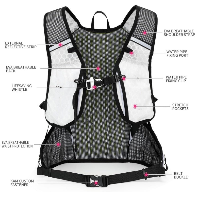 Black Lightweight Outdoor Hiking Backpack Nylon Daypack for Cycling Camping and Mountaineering Breathable Sports Bag Ideal for Australian Adventures