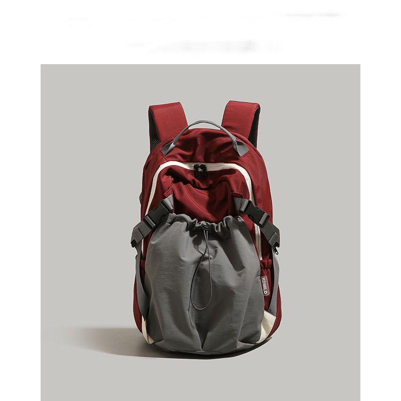 Red Minimalist Laptop Backpack Large Capacity 43cm for Men and Women - Unisex Casual School Bag for Uni and Work