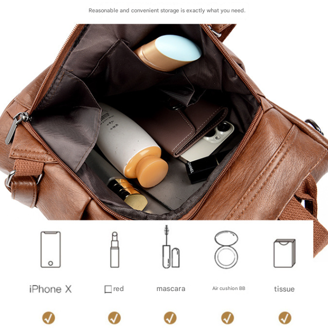 White Women's Anti-Theft Backpack Purse Soft Faux Leather Convertible Rucksack Shoulder Bag Large Capacity 31cm for Travel Work Daily Use