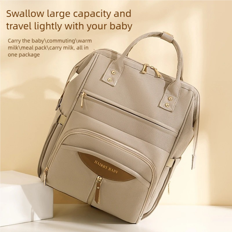 Multifunctional Diaper Bag Backpack(Black) - Large Capacity & Organized Storage for Baby Essentials