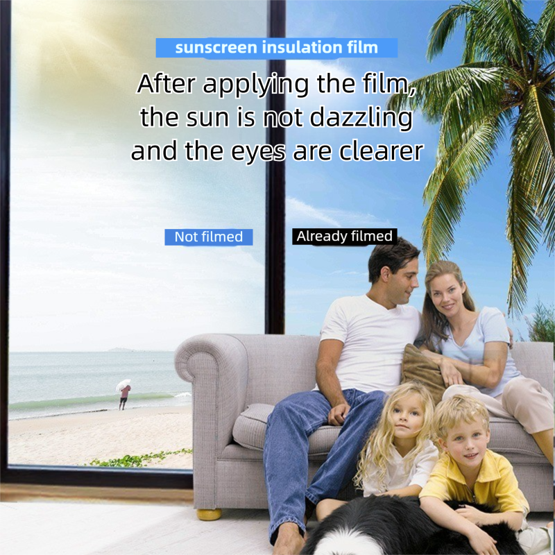 Premium 6-Layer Diamond Blue Window Film for Home/Office – Reflective One-Way Privacy, 50cm x 2m One Roll, UPF 50+ UV Block,With Full Install Tools