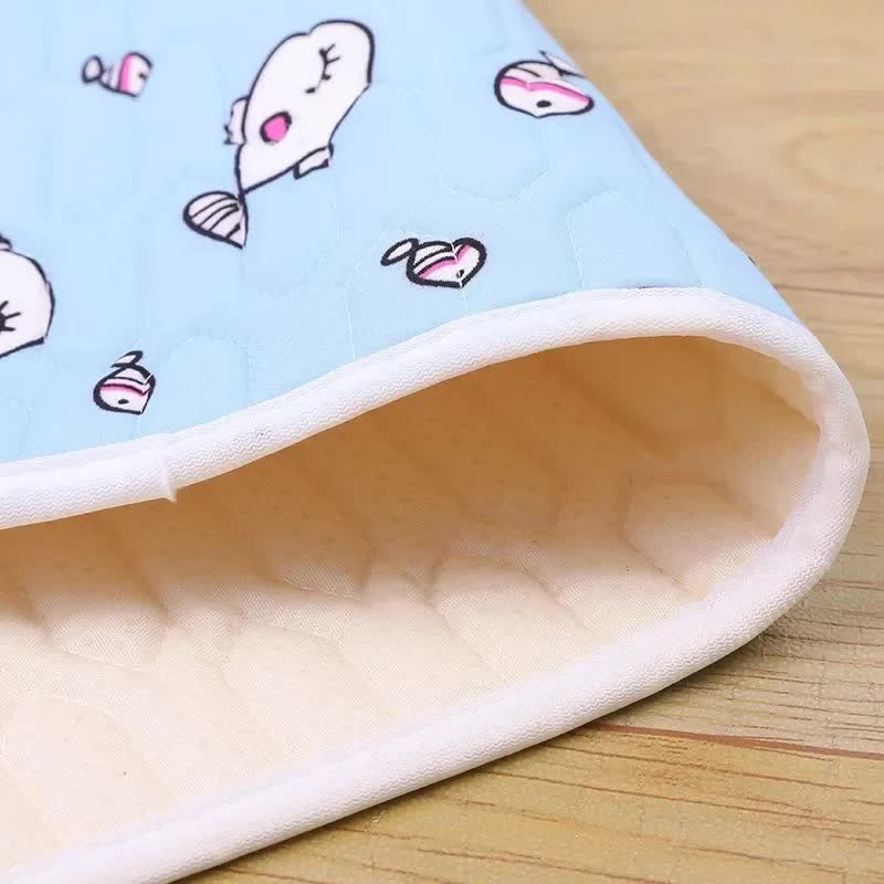 2-Pack Black Cat Pet Summer Cooling Latex Pad (M Size: 50*40cm) - Breathable Ice Silk & Latex-Filled Dog Bed Cat Sleeping Mat with Non-Slip Base