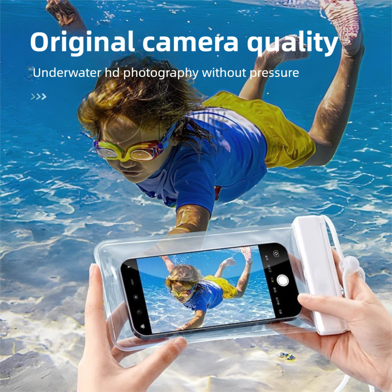 3-PCS Blue IPX8 Waterproof Phone Pouch(19×11 CM) - Universal Touch Screen & Underwater Photo Case for Swimming, Snorkeling, and Beach