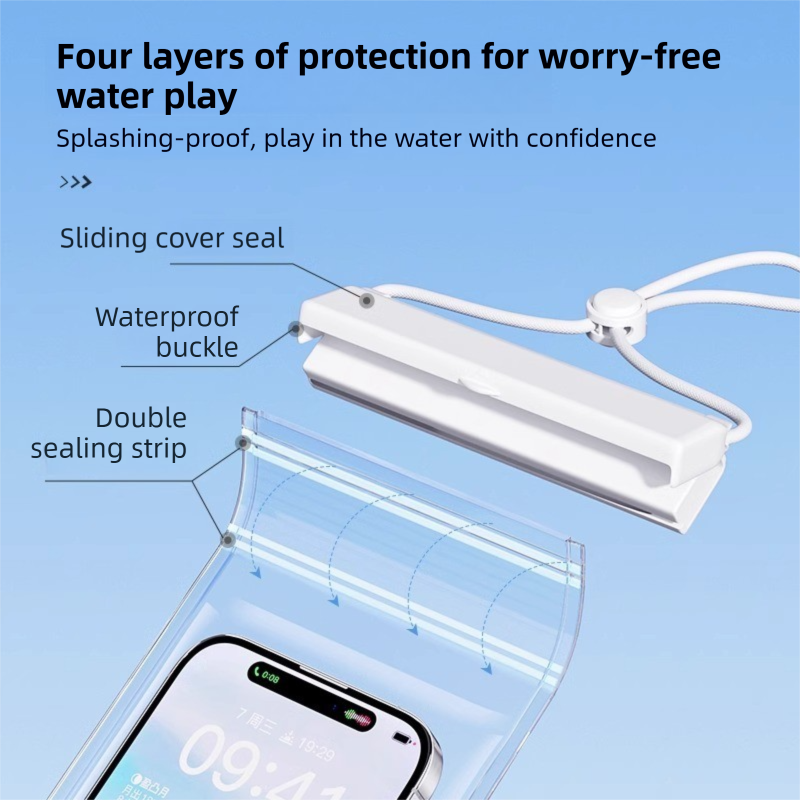 3-PCS Green IPX8 Waterproof Phone Pouch(19×11 CM) - Universal Touch Screen & Underwater Photo Case for Swimming, Snorkeling, and Beach