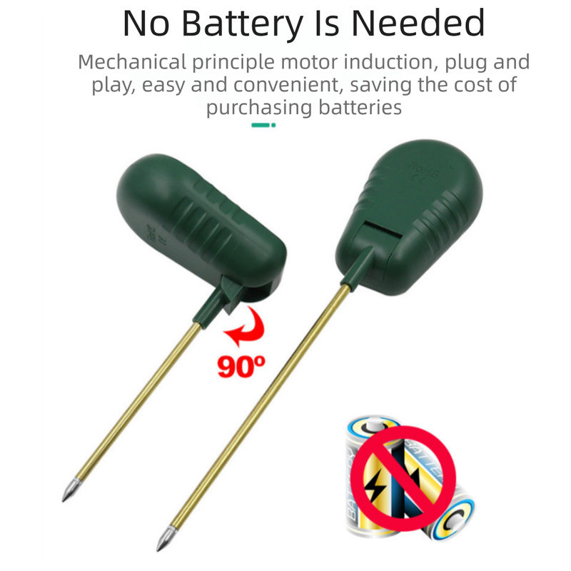 3-in-1 Mechanical Pointer Soil Meter - No Batteries Required, Measures Fertility, Moisture, and pH for Gardening