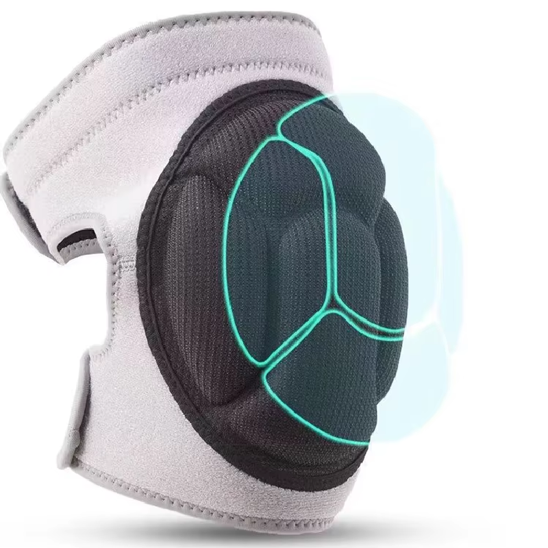 2 Pack Grey Thick EVA Foam Knee Pads Anti-Slip Breathable Sponge Knee Guards for Gardening Flooring Dance Volleyball & Work Impact Protection(Size M)