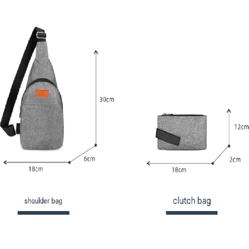 Grey 3 Piece Mens Backpack Set with Sling Bag and Pouch USB Charging Port Large Capacity Laptop Daypack Water Resistant Business Travel School Bag