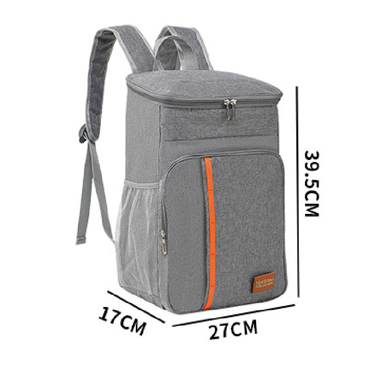 Black Large Capacity Insulated Cooler Backpack 20.5L Leakproof Thermal Lunch Bag Waterproof Soft Sided Cooling Rucksack for Camping Picnic Beach & Work