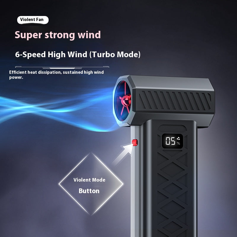 Black High Power Portable Jet Fan Air Blower 130000 RPM Electric Duster for Snow Removal Car Drying Camping and Outdoor Cleaning