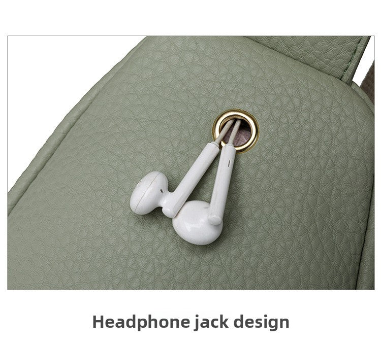 Women's Soft PU Leather Sling Bag Crossbody Chest Purse with Adjustable Boho Strap - Lightweight Multi-Pocket Shoulder Daypack for Travel & Daily Use - Red