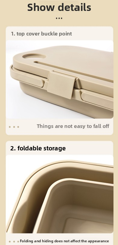 Collapsible Picnic Basket with Mini Table Lid Portable Folding Storage Crate with Cup Holders and Phone Stand Multi-Functional Outdoor Camping Sink Basin Green