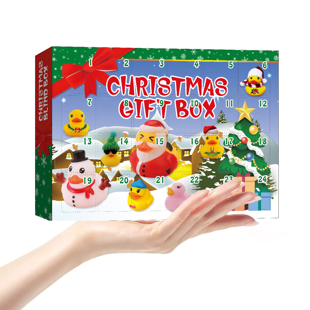 Creative Christmas Rubber Duck Advent Calendar - 24 Unique Festive Mini Duck Bath Toys (Blind Box)