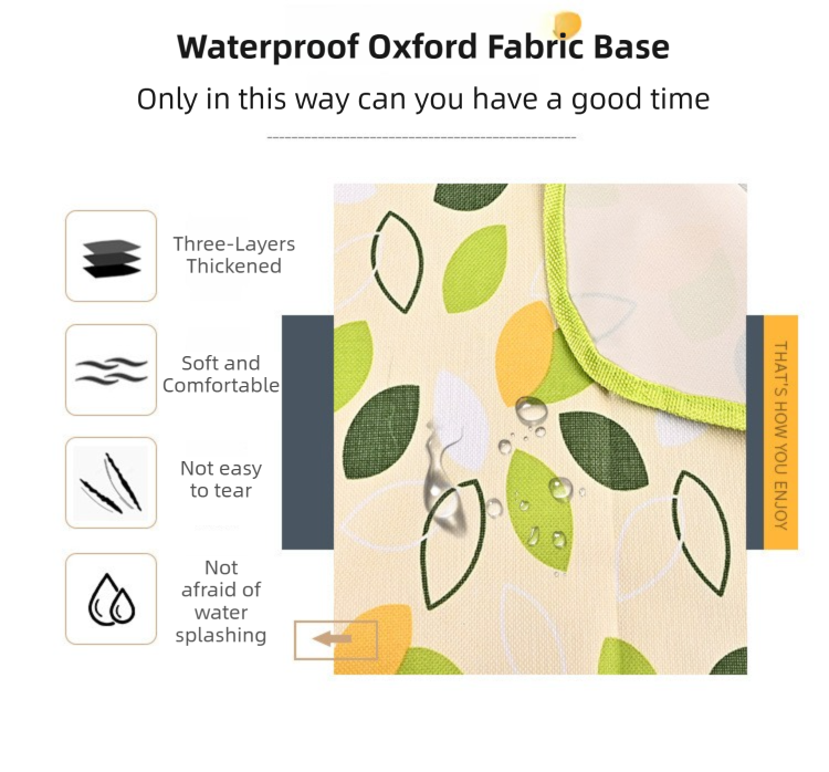 Blue Striped Foldable Waterproof & Moisture-Proof Picnic Blanket 150x100CM - 600D Three-Layer Composite Oxford Extra Large Mat for Beach & Camping