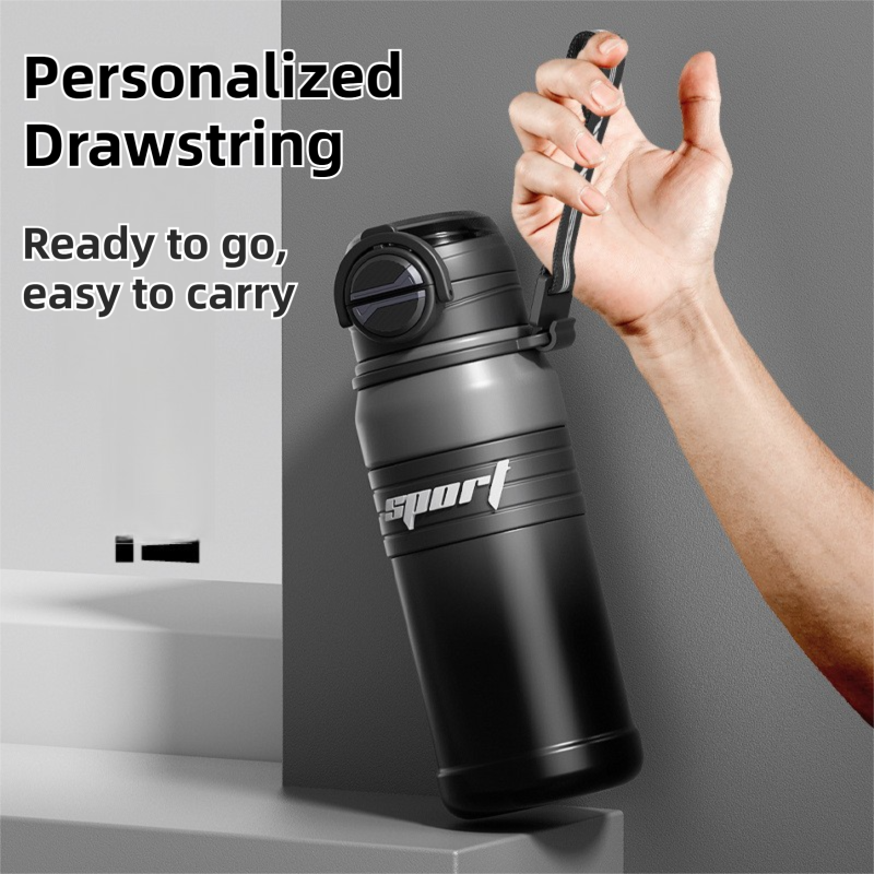 Gradient White 670ml Large Capacity Sports Insulated Tumbler - 316 Stainless Steel Straw Water Bottle, Dual-Use Lid for Travel & Outdoors