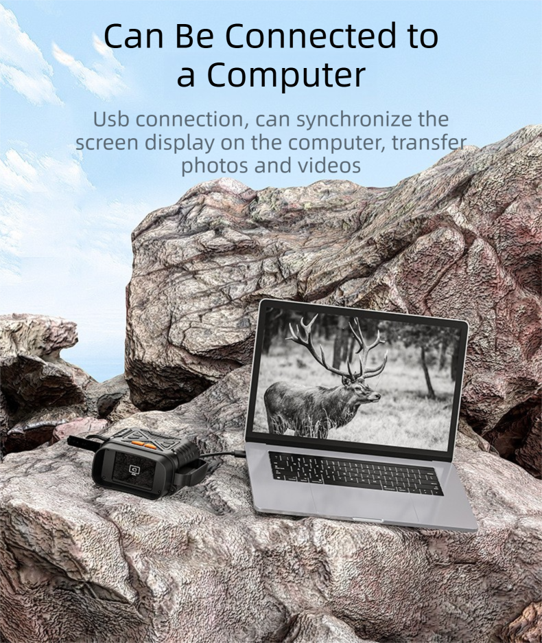 High-Definition Digital Infrared Night Vision Binoculars - 1080P Photo/Video Capture, 10X Digital Zoom for Outdoor Wildlife Observation & Security