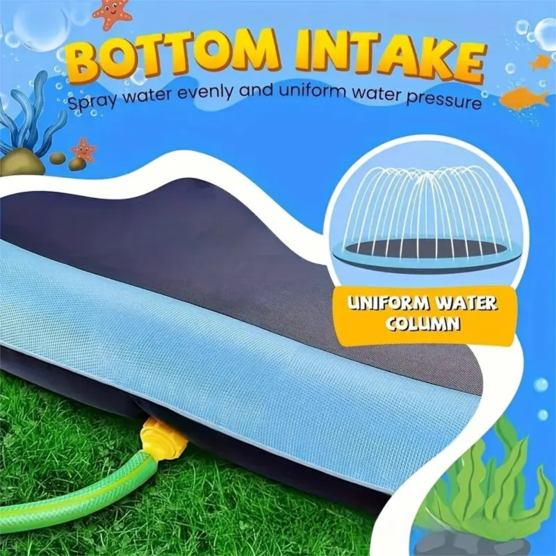 Portable Outdoor 1M Splash Pad for Pets & Kids(Alphabet Style) - Summer Cooling Fountain for Backyard & Garden