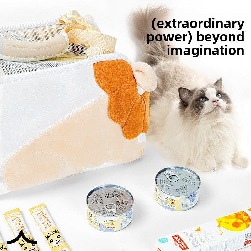 Lion Shape Pet Carrier Bag Large Capacity Breathable Mesh Adjustable Opening Portable Handheld Shoulder Travel Bag for Local Pet Owners and Small Animals