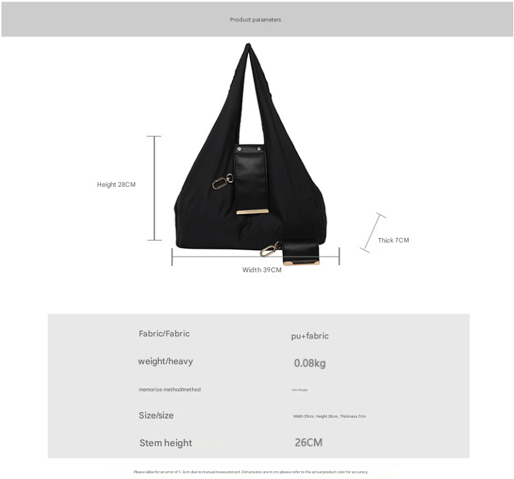 White Foldable Tote Bag with Built-In Storage Pouch – Compact Reusable Shopping Bag That Packs into Itself, Ideal for Daily Carry and Eco-Friendly Use