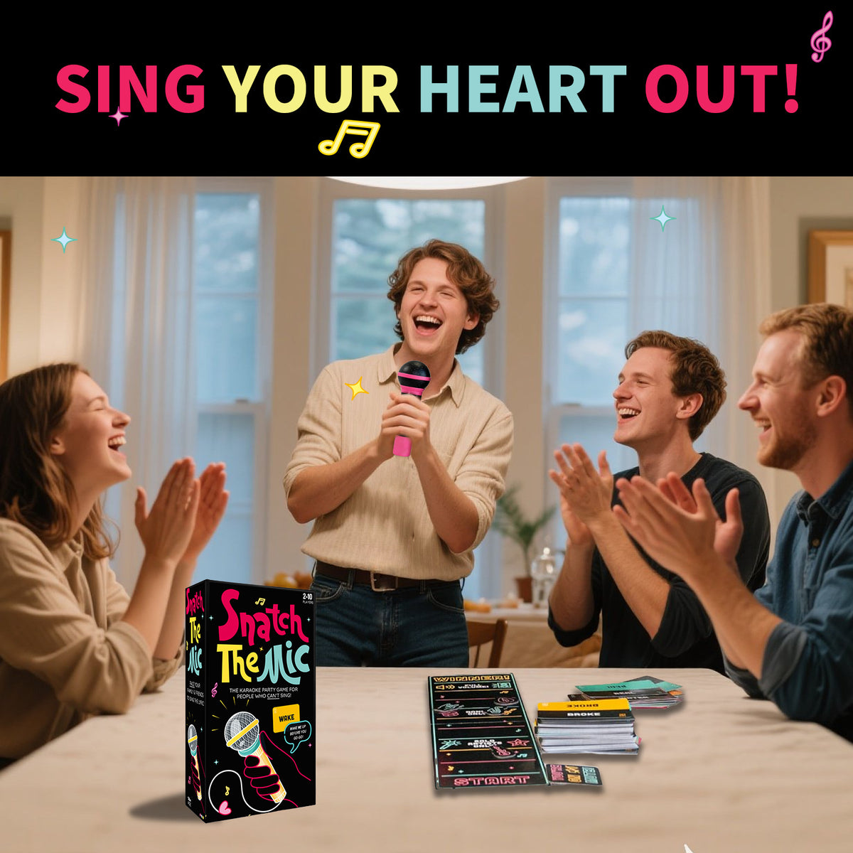Snatch The Mic Music-Party Game - High-Energy Family & Social Interactive Game for All Ages