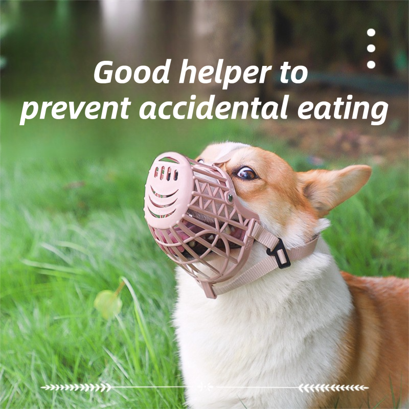Anti-Biting & Anti-Foraging Dog Muzzle - Breathable & Soft TPE Safety Mask with Secure Straps (#6 Fits 25kg )