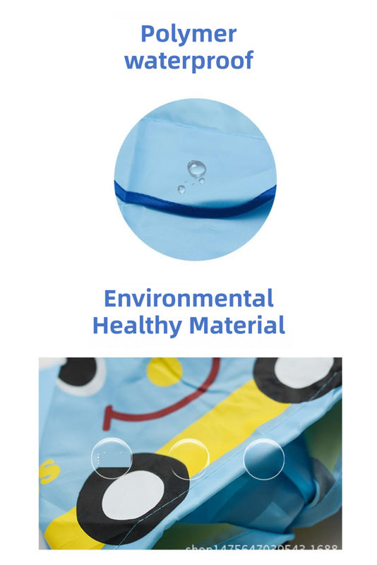 Kids Cartoon Rain Gear Set - Eco-Friendly Odorless Yellow Duck Raincoat & Matching 14cm Duck Rain Boots with Detachable Warm Cotton Liner