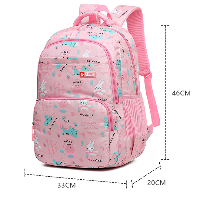 Blue Premium Large Capacity Cute Cartoon Student Backpack | Multi-Layered Casual School Bag | Ergonomic Travel Daypack for Kids 46cm