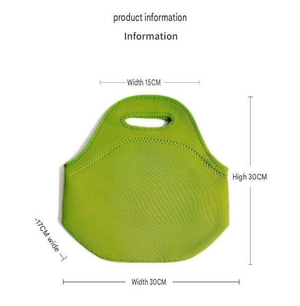 Red Reusable Neoprene Insulated Lunch Bag – Waterproof Thermal Tote for Work, School & Picnics (30x17x30cm)