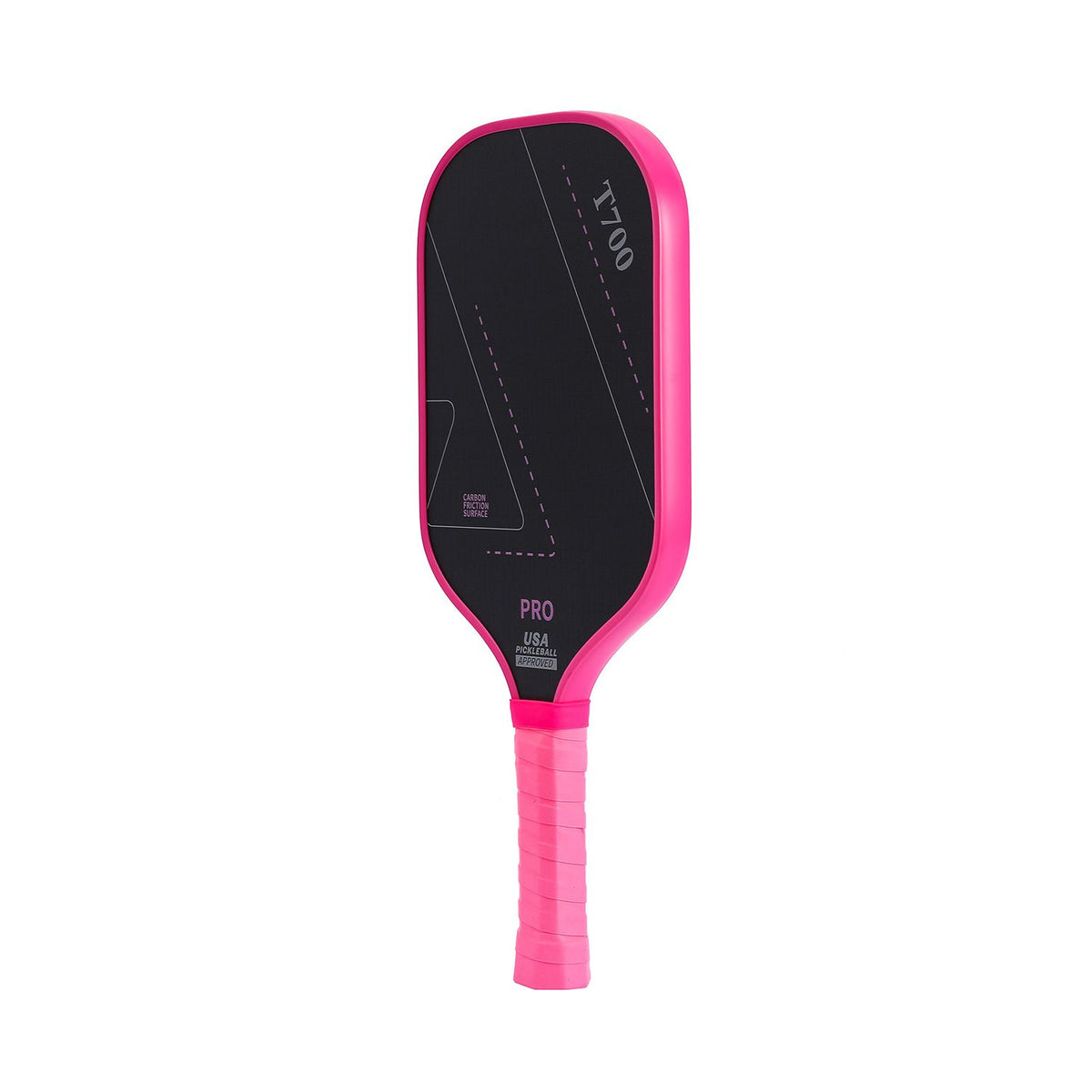 Pink handle T700 Carbon Fiber Pickleball Paddle Set - 16mm Textured Matte Finish with Oxford Carry Bag & PE Balls