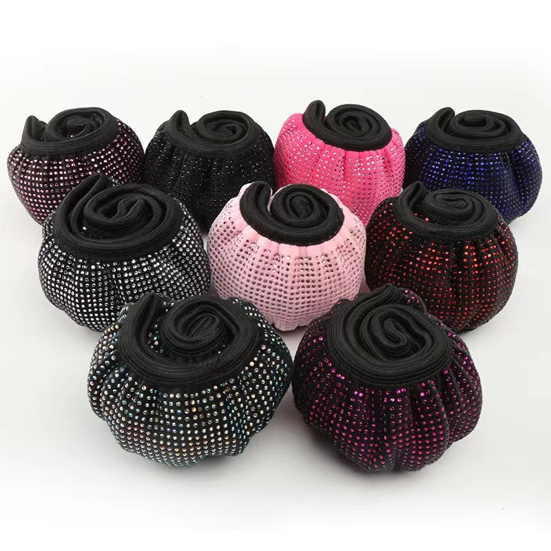 Colorful Crystal Rhinestone Steering Wheel Cover – Elastic Stretch Design with Full Diamond Embellishment