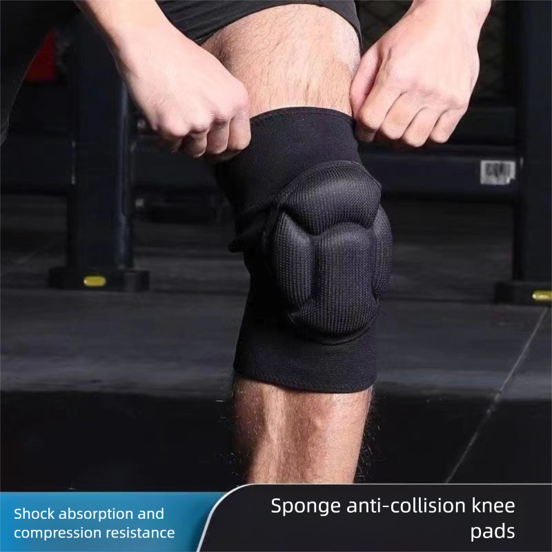 Size M Black Protective Sponge Knee Pads for Cycling and Climbing Impact Resistant Guard Pair for Sports and Roller Skating Comfort Solution for Local Athletes(1 Pair)